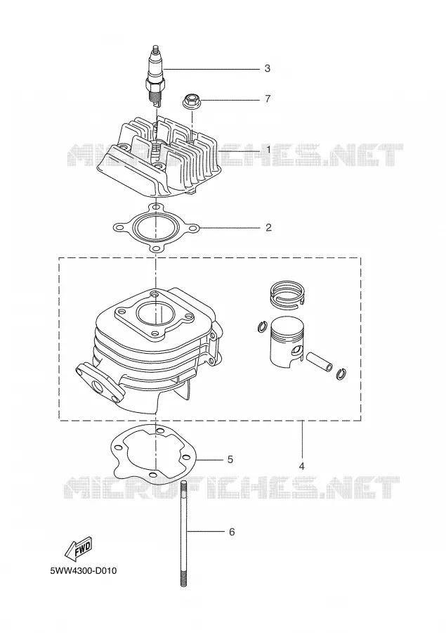CULASSE Yamaha SCOOTER 50 2006 SLIDER  EW50N