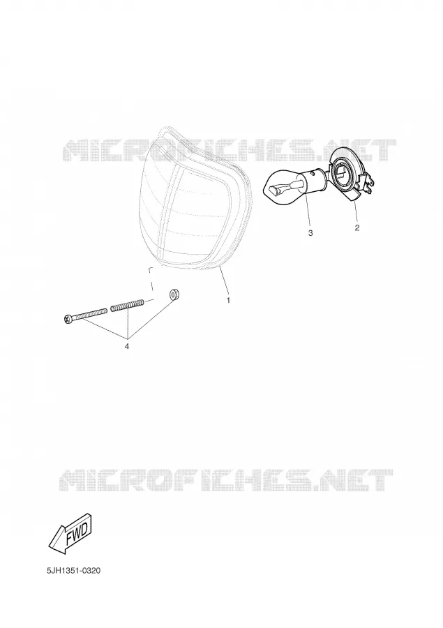 PHARE  Yamaha SCOOTER 50 2007 SLIDER  EW50N