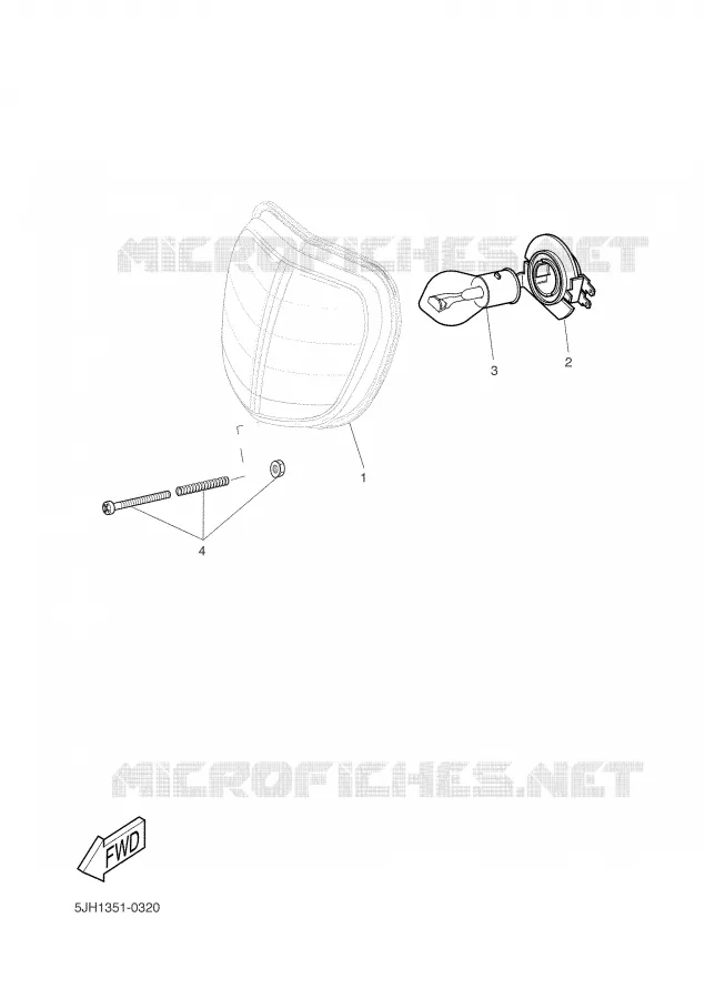 PHARE  Yamaha SCOOTER 50 2008 SLIDER  EW50N