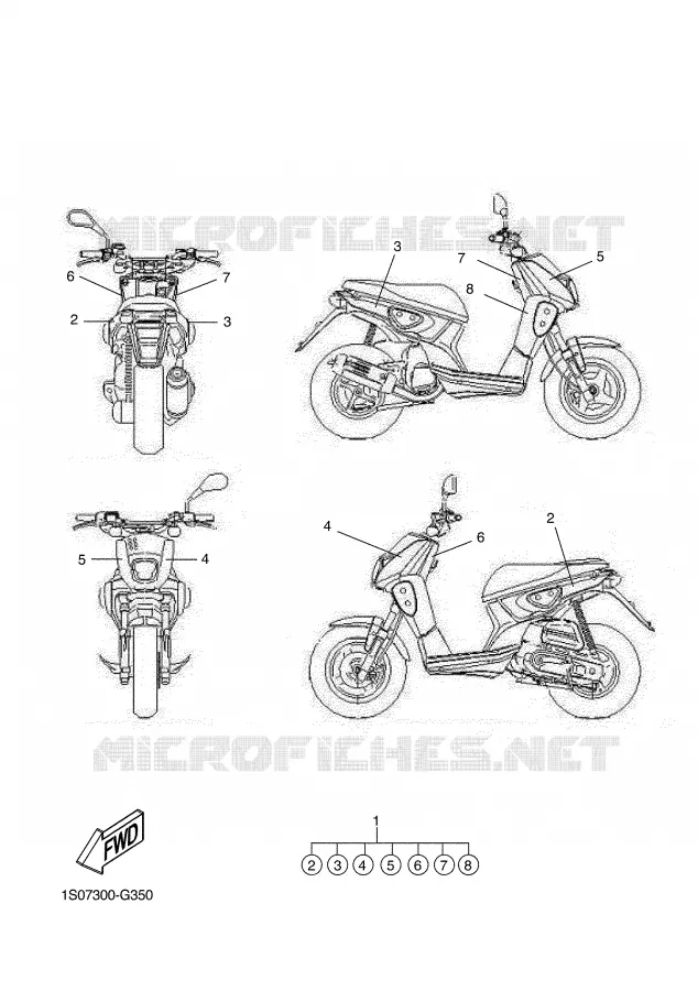 EMBLEME Yamaha SCOOTER 50 2008 SLIDER  EW50N
