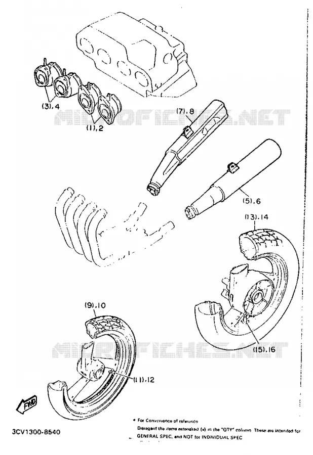 PIÈCES OPTIONNELLES - CARBURATEUR - AUSTRALIE Yamaha MOTO 1200 1990 FJ  FJ1200