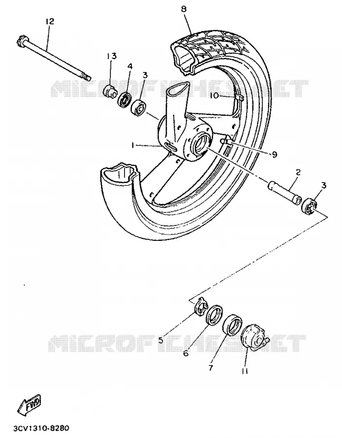 ROUE AVANT Yamaha MOTO 1200 1990 FJ  FJ1200