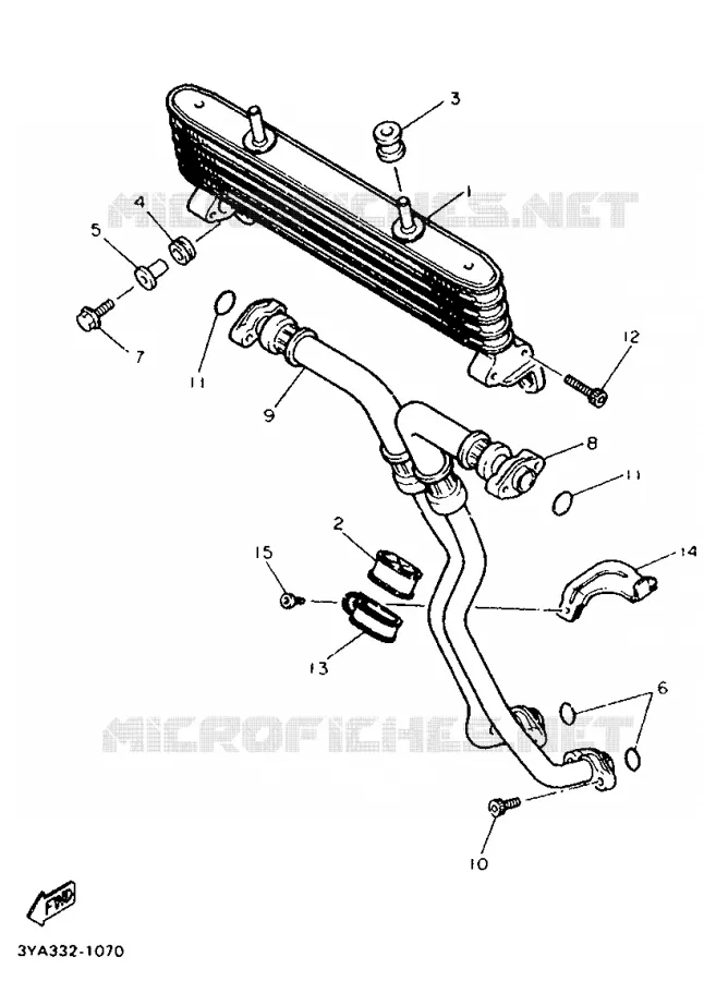 RADIATEUR D'HUILE / ECHANGEUR Yamaha MOTO 1200 1992 FJ  FJ1200