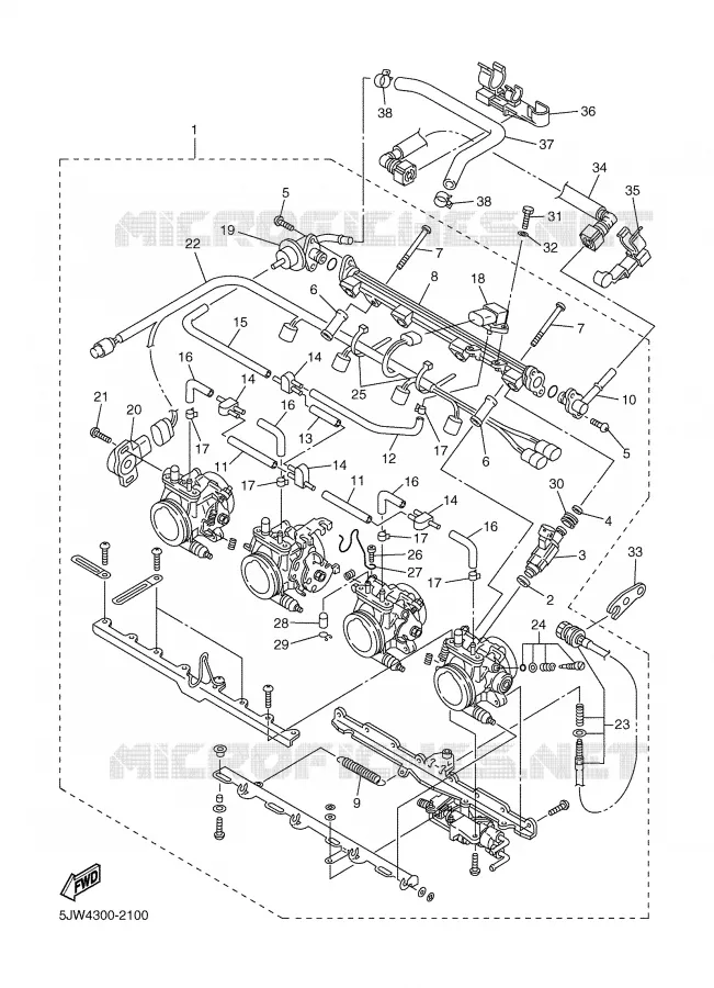 ADMISSION 2 Yamaha MOTO 1300 2002 FJR  FJR1300
