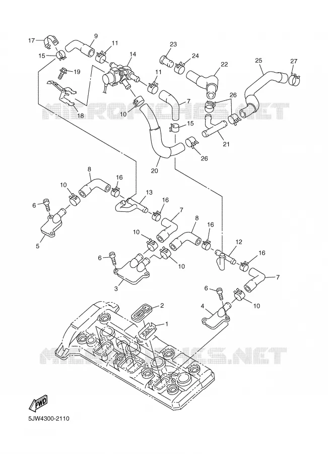SYSTÈME D'ADMISSION D'AIR AIS Yamaha MOTO 1300 2002 FJR  FJR1300