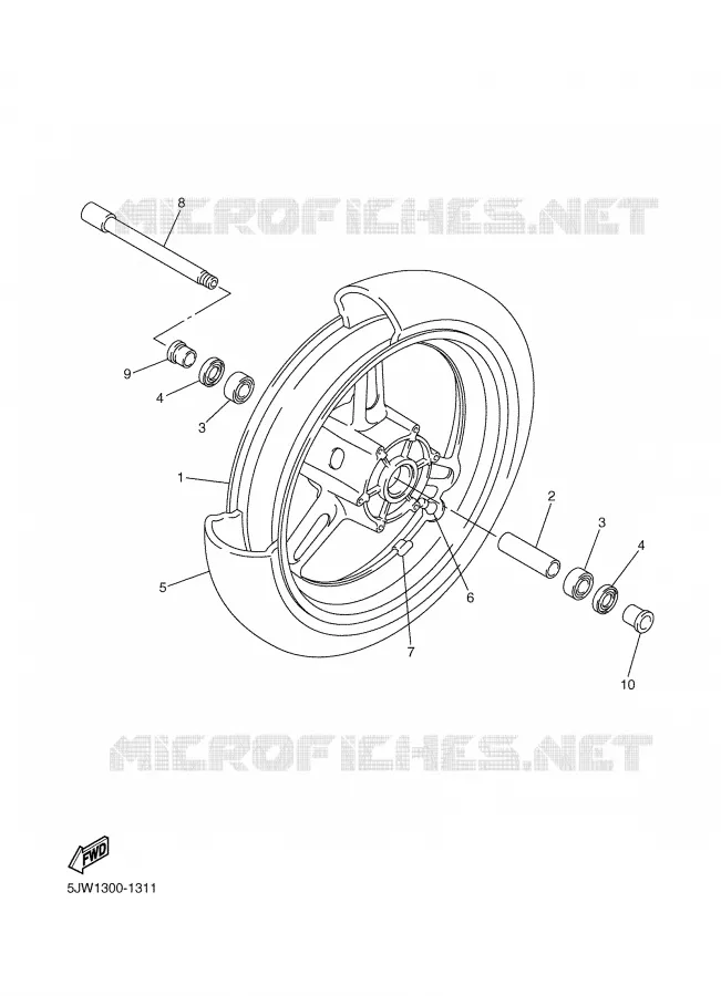 ROUE AVANT Yamaha MOTO 1300 2003 FJR  FJR1300