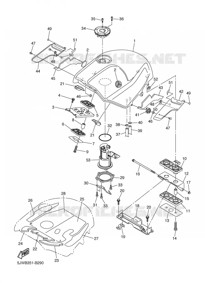 RESERVOIR A ESSENCE Yamaha MOTO 1300 2003 FJR  FJR1300