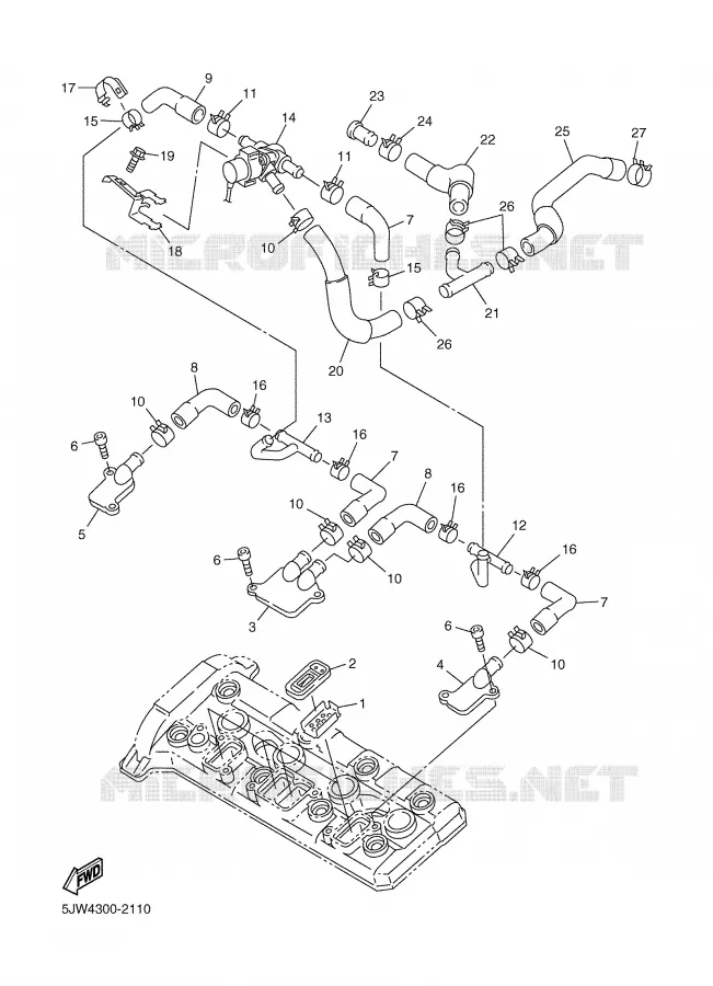 SYSTÈME D'ADMISSION D'AIR AIS Yamaha MOTO 1300 2005 FJR  FJR1300
