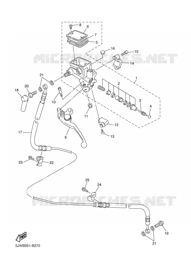 MAITRE CYLINDRE D'EMBRAYAGE Yamaha MOTO 1300 2005 FJR  FJR1300