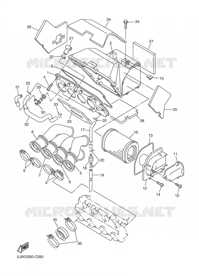 ADMISSION Yamaha MOTO 1300 2005 FJR  FJR1300