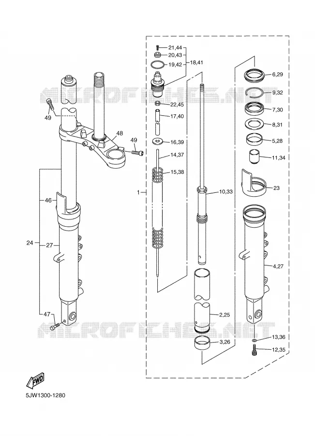 FOURCHE Yamaha MOTO 1300 2003 FJR ABS  FJR1300A