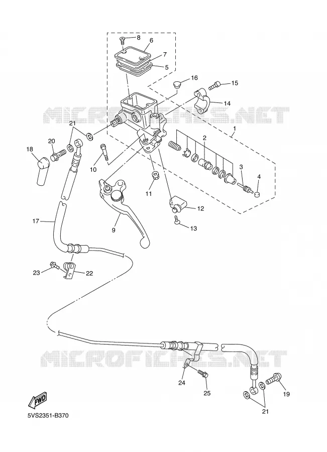 MAITRE CYLINDRE AVANT 2 Yamaha MOTO 1300 2003 FJR ABS  FJR1300A