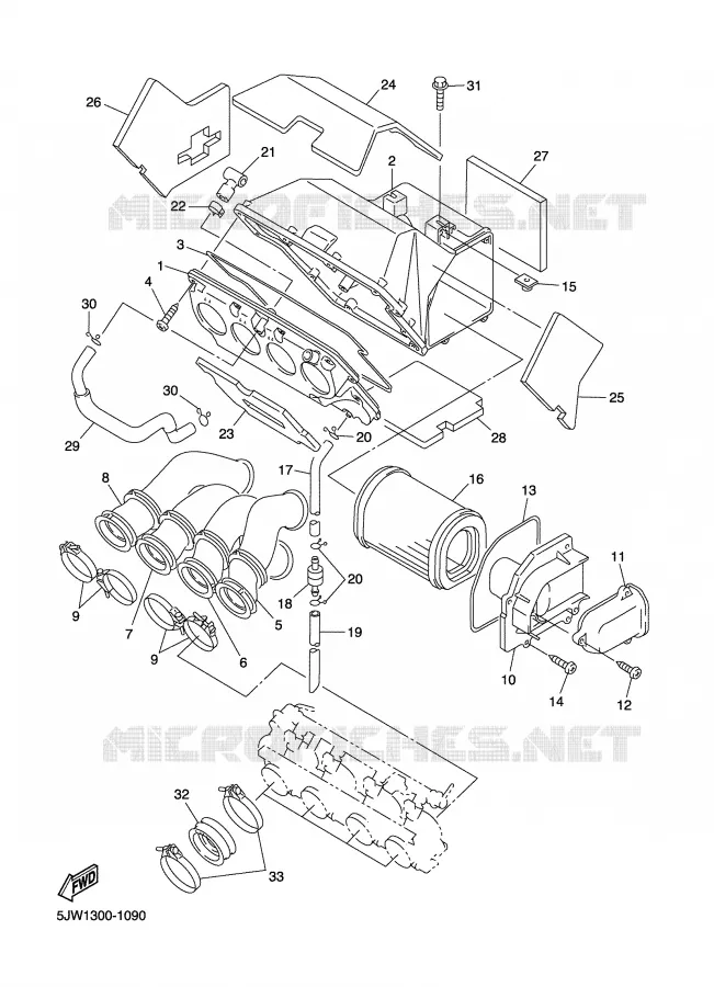 ADMISSION Yamaha MOTO 1300 2003 FJR ABS  FJR1300A