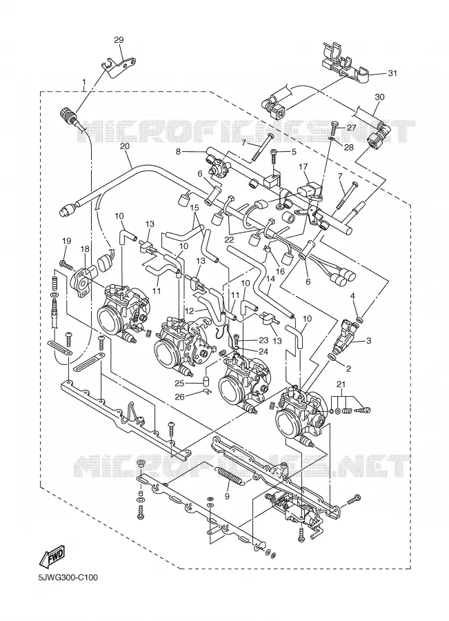 ADMISSION 2 Yamaha MOTO 1300 2004 FJR ABS  FJR1300A