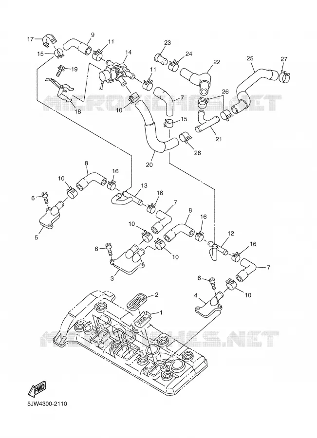 SYSTÈME D'ADMISSION D'AIR AIS Yamaha MOTO 1300 2004 FJR ABS  FJR1300A