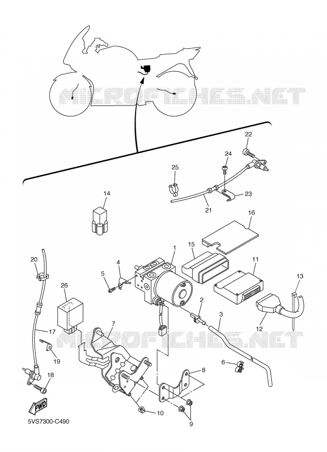 PARTIE ELECTRIQUE 3 Yamaha MOTO 1300 2004 FJR ABS  FJR1300A