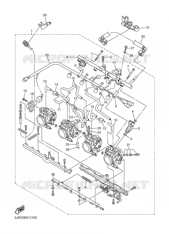 ADMISSION 2 Yamaha MOTO 1300 2004 FJR ABS  FJR1300A
