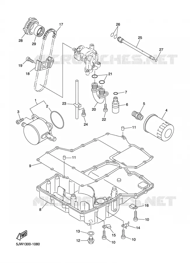 RADIATEUR D'HUILE / ECHANGEUR Yamaha MOTO 1300 2005 FJR ABS  FJR1300A
