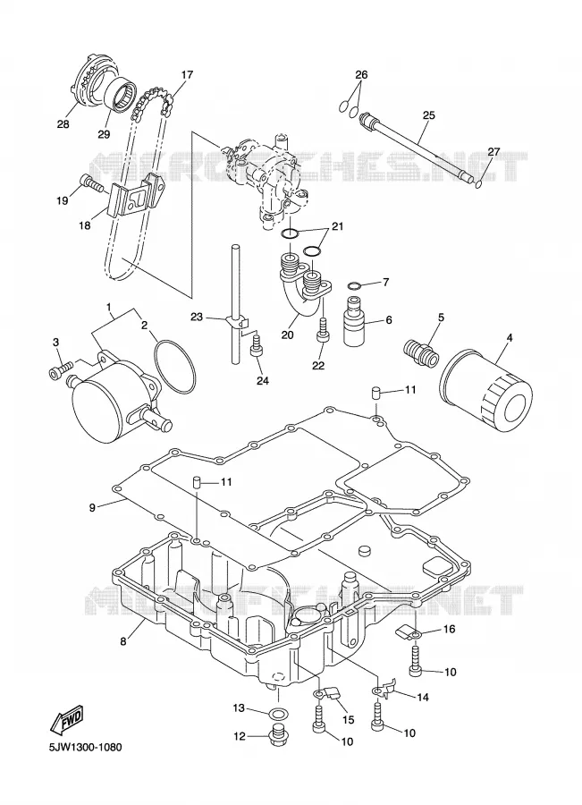 RADIATEUR D'HUILE / ECHANGEUR Yamaha MOTO 1300 2005 FJR ABS  FJR1300A