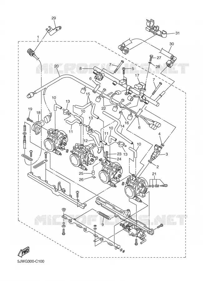ADMISSION 2 Yamaha MOTO 1300 2005 FJR ABS  FJR1300A