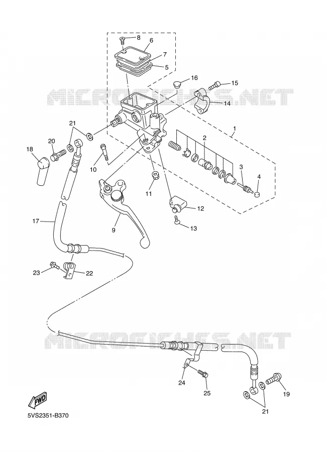MAITRE CYLINDRE D'EMBRAYAGE Yamaha MOTO 1300 2005 FJR ABS  FJR1300A