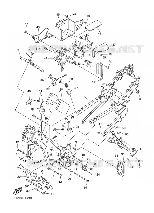 CADRE Yamaha MOTO 1300 2007 FJR ABS  FJR1300A