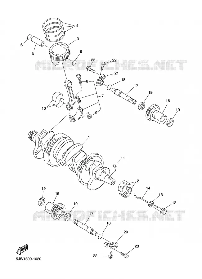 VILEBREQUIN / PISTON Yamaha MOTO 1300 2006 FJR AS ABS  FJR1300AS
