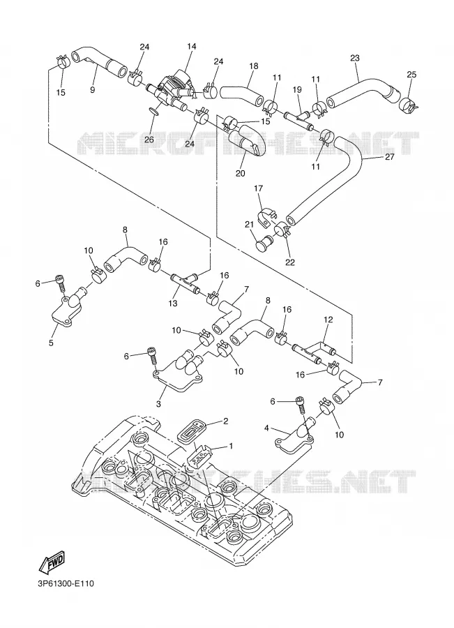 SYSTÈME D'ADMISSION D'AIR AIS Yamaha MOTO 1300 2006 FJR AS ABS  FJR1300AS
