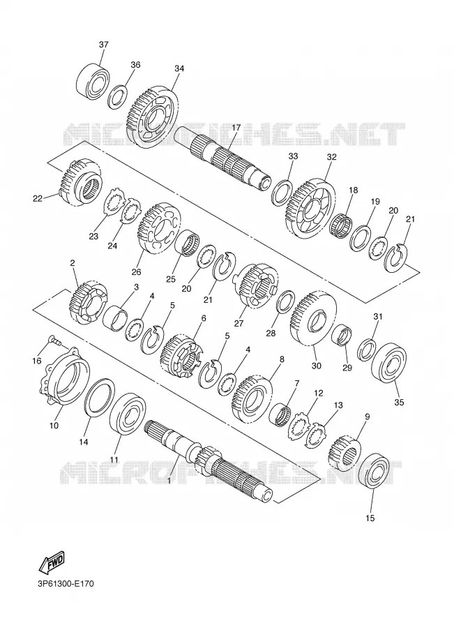 TRANSMISSION Yamaha MOTO 1300 2006 FJR AS ABS  FJR1300AS