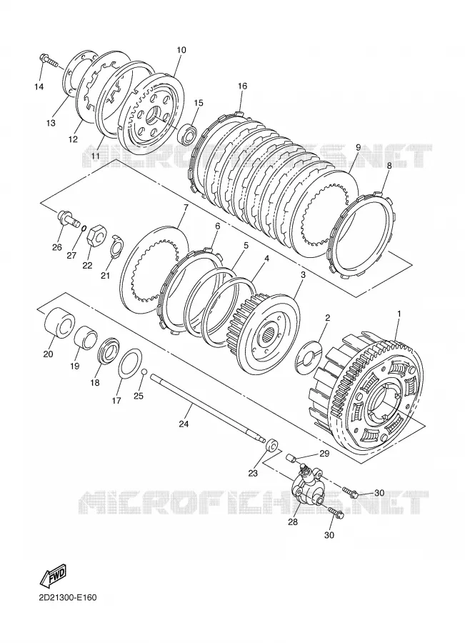 EMBRAYAGE DE DEMARREUR Yamaha MOTO 1300 2007 FJR  FJR1300AS