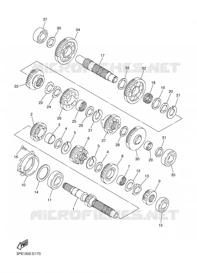 TRANSMISSION Yamaha MOTO 1300 2007 FJR  FJR1300AS