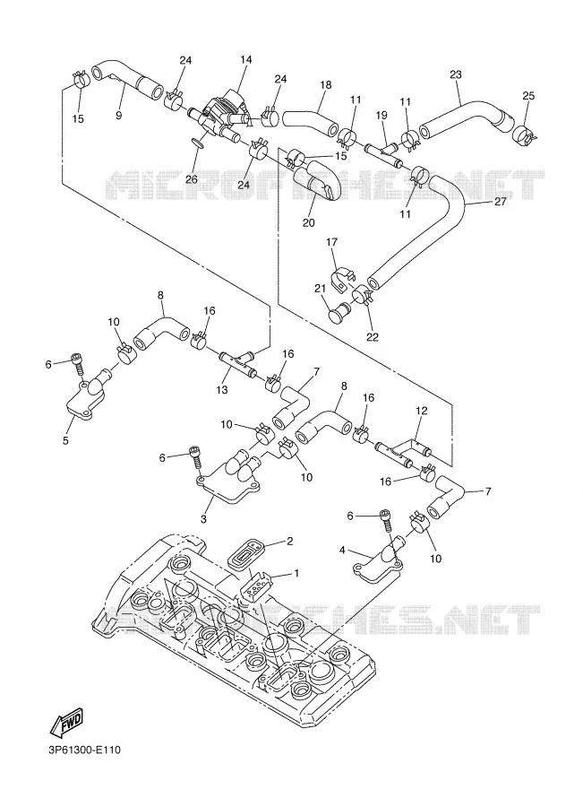 SYSTÈME D'ADMISSION D'AIR AIS Yamaha MOTO 1300 2008 FJR AS ABS  FJR1300AS