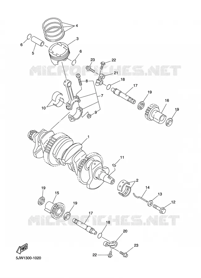 VILEBREQUIN / PISTON Yamaha MOTO 1300 2008 FJR AS ABS  FJR1300AS