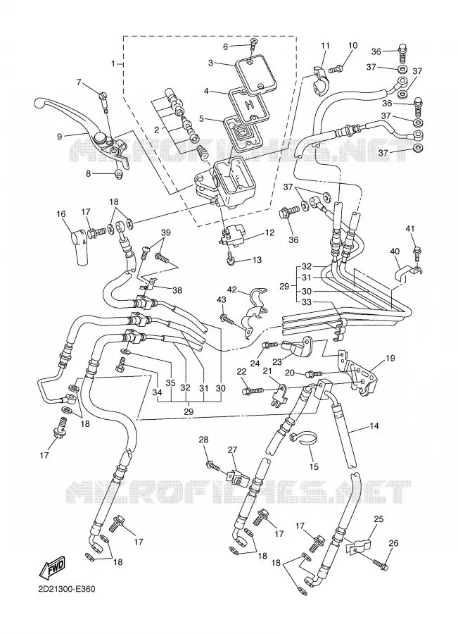 MAITRE CYLINDRE AVANT Yamaha MOTO 1300 2006 FJR AS ABS  FJR1300ASV