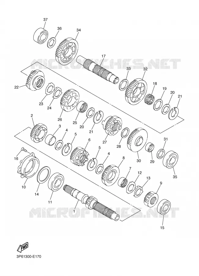 TRANSMISSION Yamaha MOTO 1300 2007 FJR AS ABS  FJR1300ASW