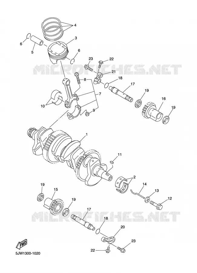 VILEBREQUIN / PISTON Yamaha MOTO 1300 2008 FJR AS ABS  FJR1300ASX
