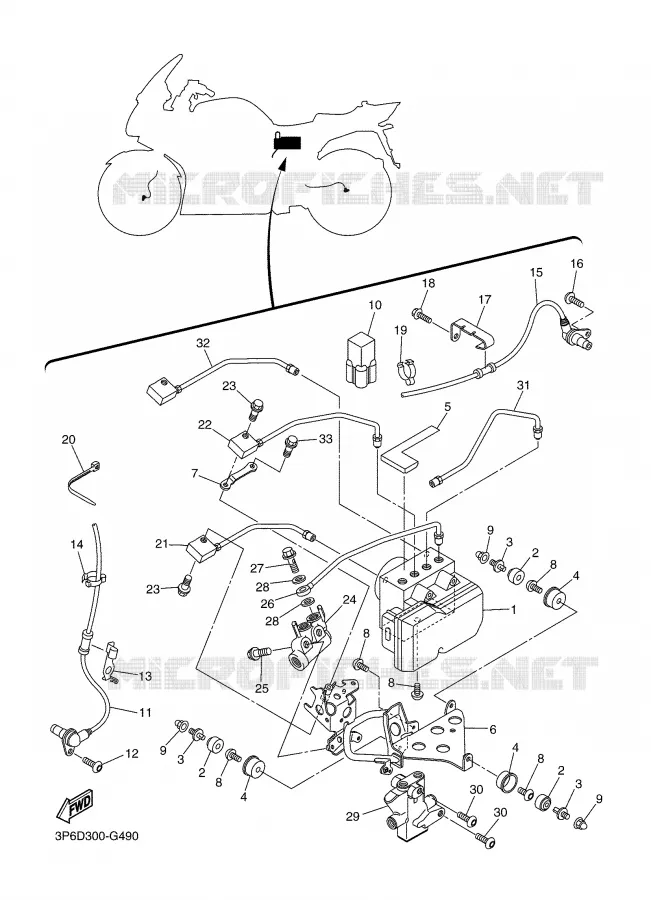 PARTIE ELECTRIQUE 3 Yamaha MOTO 1300 2008 FJR AS ABS  FJR1300ASX