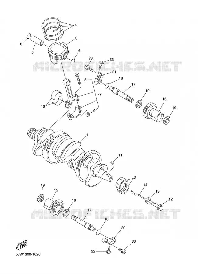 VILEBREQUIN / PISTON Yamaha MOTO 1300 2007 FJR ABS  FJR1300AW