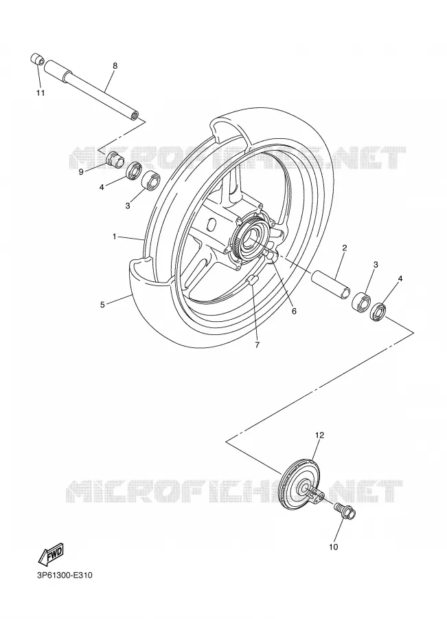ROUE AVANT Yamaha MOTO 1300 2007 FJR ABS  FJR1300AW