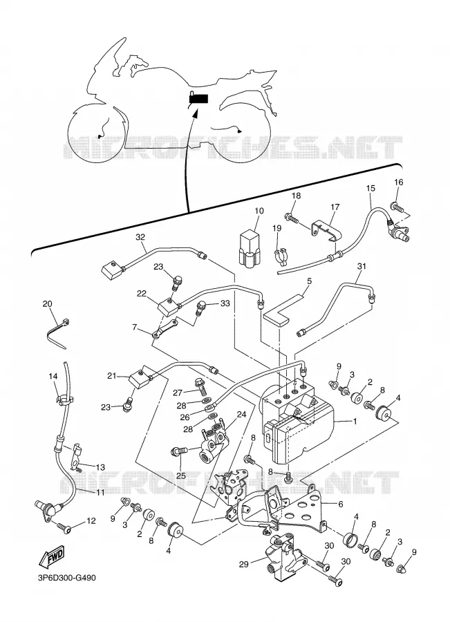 PARTIE ELECTRIQUE 3 Yamaha MOTO 1300 2008 FJR ABS  FJR1300AX