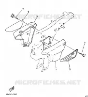CACHE LATERAL   RESERVOIR D'HUILE pour Yamaha FS1 1988