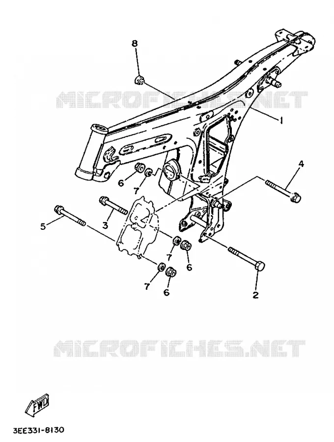 CADRE Yamaha MOTO 50 1988 FS1  FS1