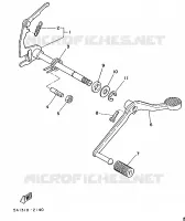 AXE DE SELECTEUR / PEDALE pour Yamaha FS1 1989