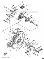 ROUE ARRIERE pour Yamaha FS1 1989