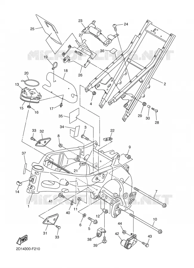 CADRE Yamaha MOTO 1000 2007 FZ1  FZ1-N FAZER _