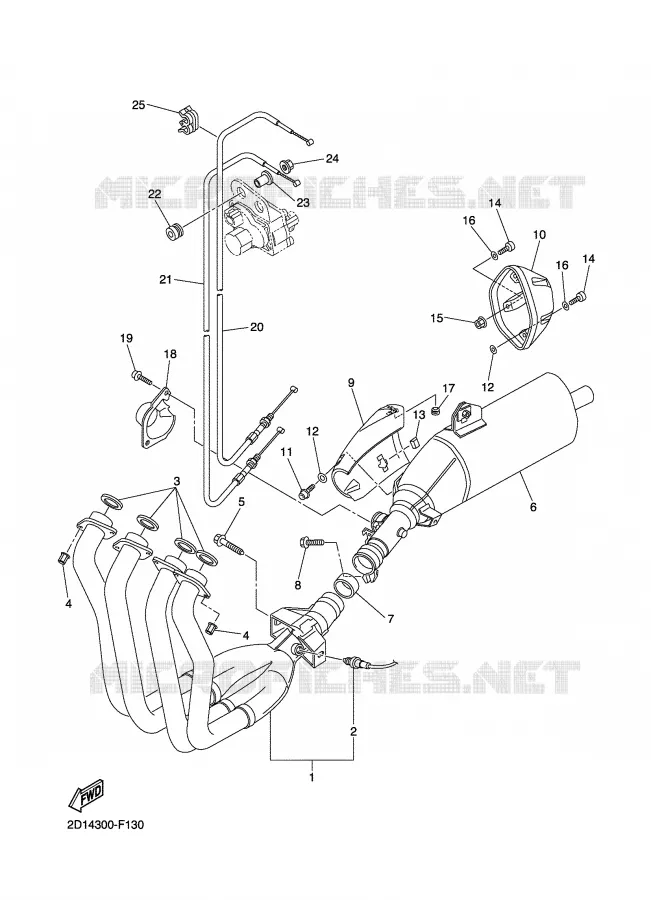ECHAPPEMENT Yamaha MOTO 1000 2007 FZ1  FZ1-N FAZER _