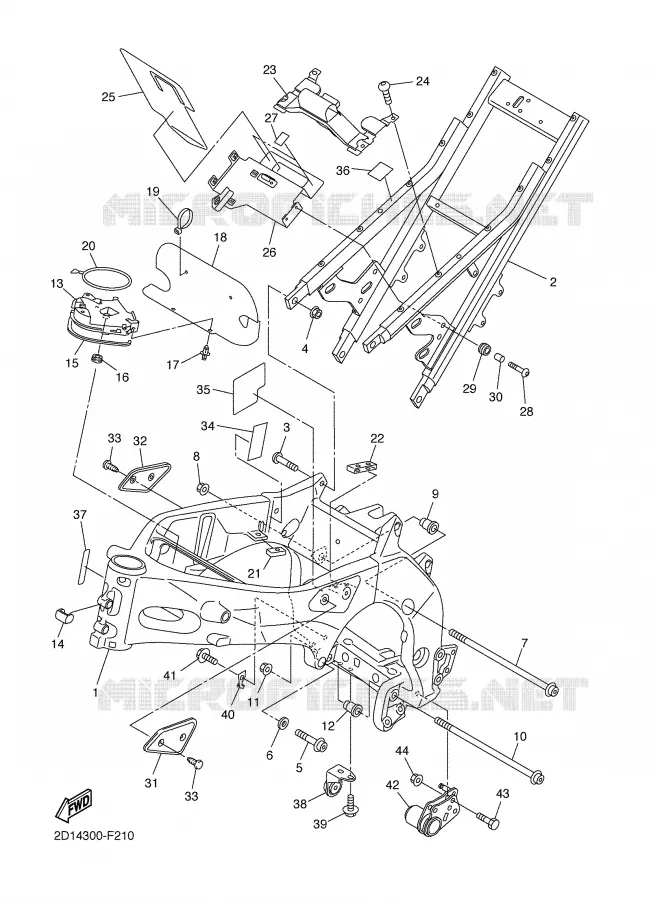 CADRE Yamaha MOTO 1000 2007 FZ1  FZ1-N FAZER _