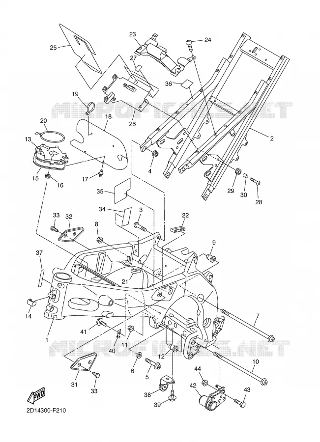 CADRE Yamaha MOTO 1000 2007 FZ1  FZ1-N FAZER _