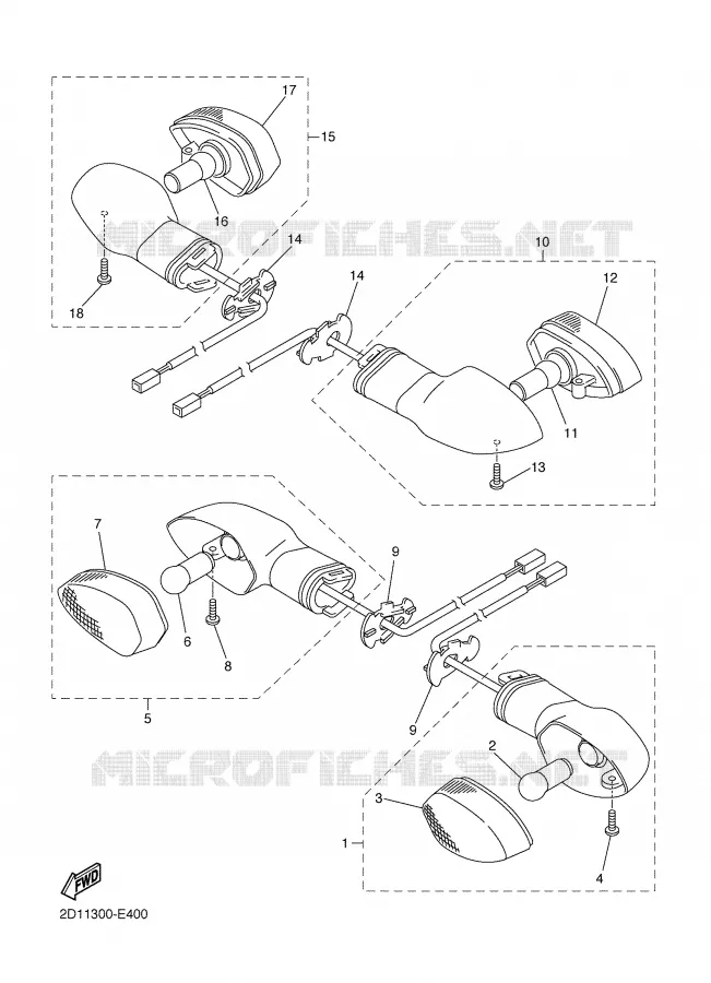 CLIGNOTANT Yamaha MOTO 1000 2007 FAZER  FZ1-S
