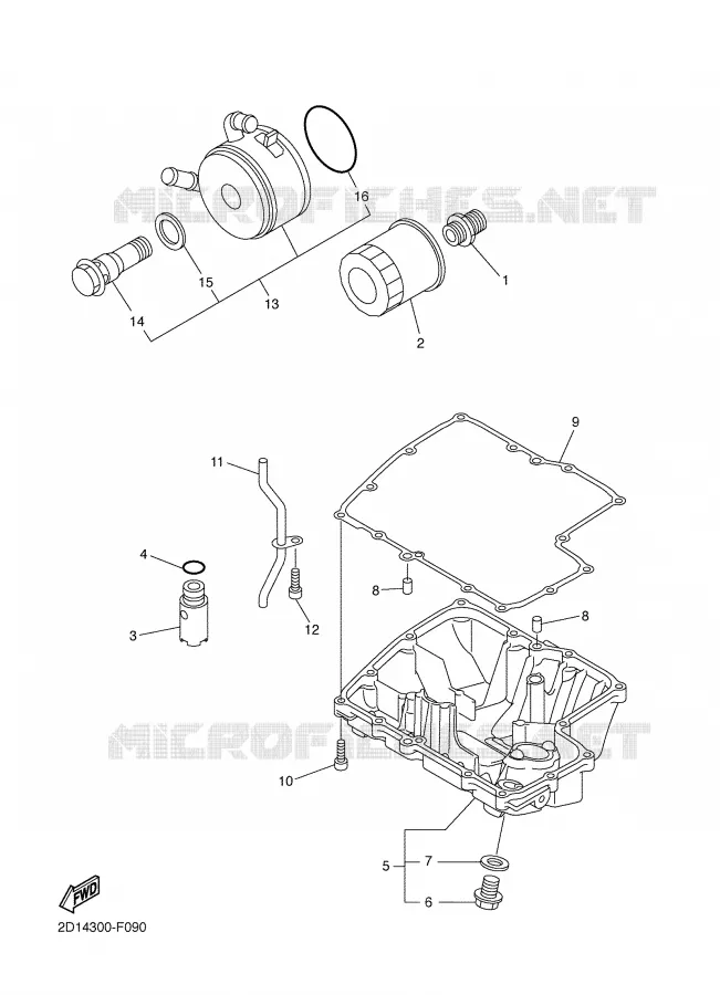 FILTRE A HUILE Yamaha MOTO 1000 2007 FAZER ABS  FZ1-SA